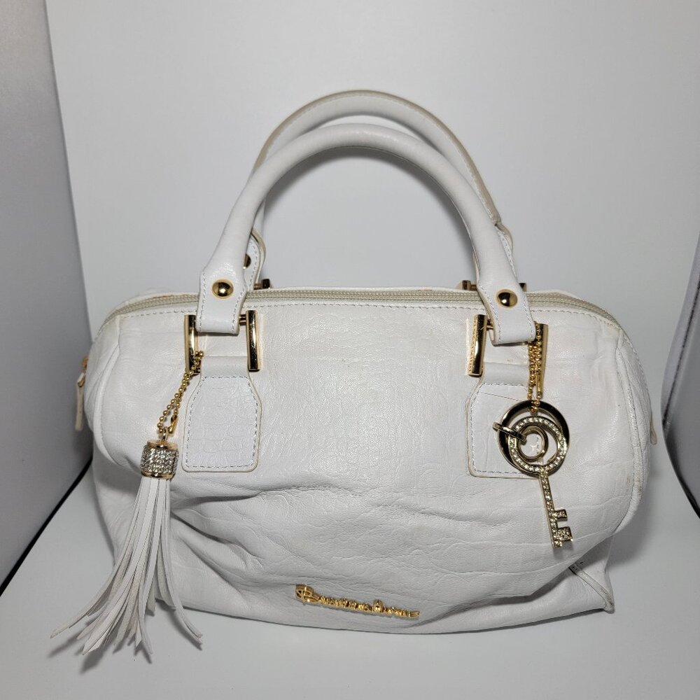 White Braccialini Italian Leather Purse